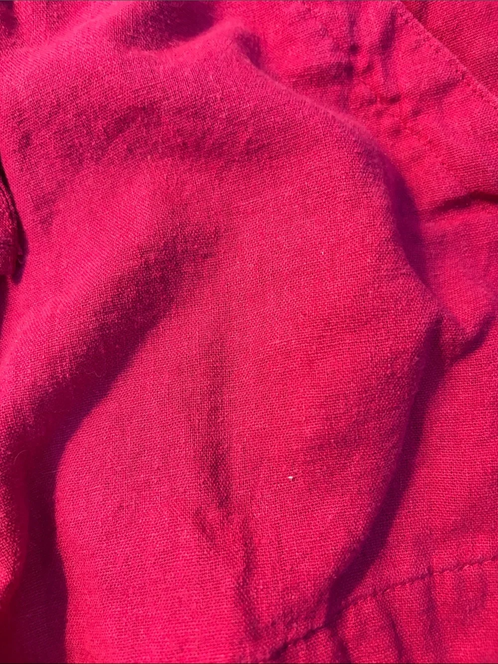 a new day Hot Pink High-Rise Drawstring Linen-Blend Shorts